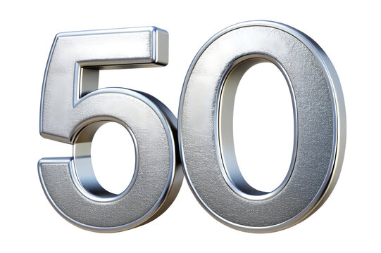 Number Digit 3d metallic Gold Silver metal Color Typography. 0, 1, 5, 10, 50, 100, 1000 Silver Golden Jubilee Celebration.