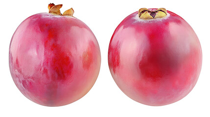 Poster - Set of Fresh Ripe Pomegranates Isolated on Transparent Background Generative AI
