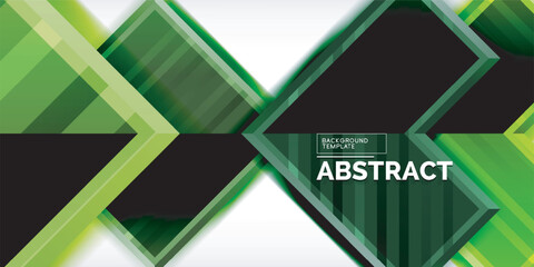 Fototapete - Arrow symbols created with 3d effects and line texture geometric abstract background