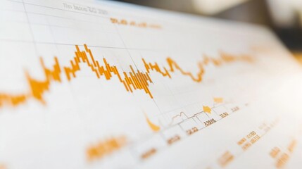 Poster - Vibrant Financial Data Visualization with Graph Lines
