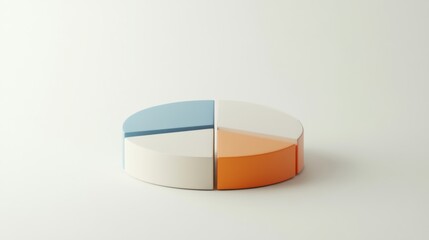 Poster - simple pie chart in light colors on white background