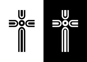 christian cross set vector and illustration for icon decoration object element