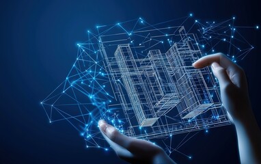 Poster - Exploring digital architecture through hands-on interaction with 3D holographic models in a futuristic environment