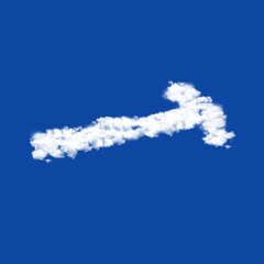 Poster - Clouds in the shape of a hammer symbol on a transparent background. A symbol consisting of clouds in the center. Illustration on transparent background