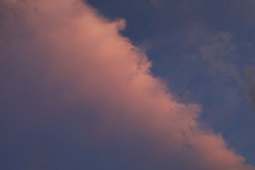 Wall Mural - beautiful view of blue sky with fluffy clouds