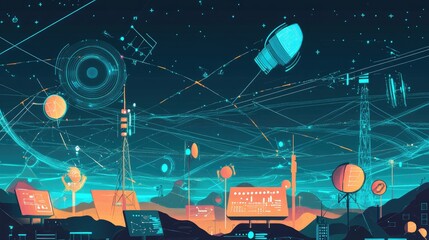 Poster - Futuristic Technology and Communication Network Landscape