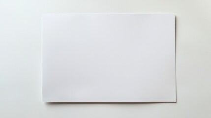 Sheet paper on a white background mockup for document presentation