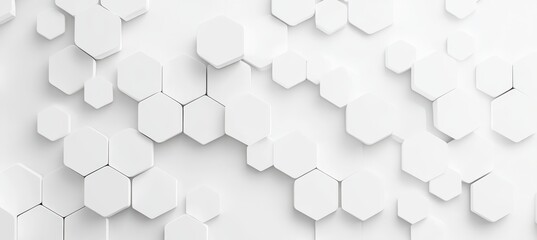 White Hexagon Pattern for Science and Technology Design