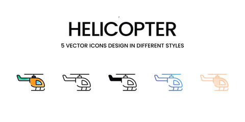 Sticker - Helicopter vector icons set ready to use web and mobile apps