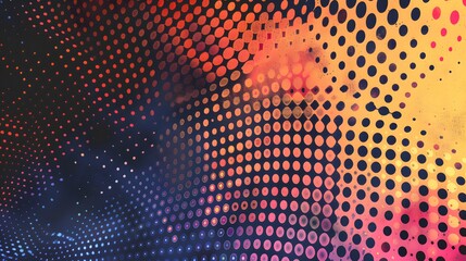 Canvas Print - Vibrant Abstract Dot Pattern with Gradient Colors