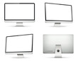 © fad82 - Computer monitor with empty display. Front, back and side view.