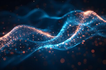 Poster - Ethereal Waves of Light and Color in a Cosmic Dance