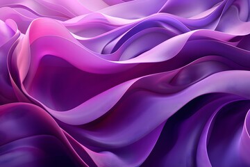 Poster - Elegant Waves of Purple: A Fluid Abstract Design
