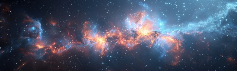 Wall Mural - Very large cluster of stars in the sky, banner