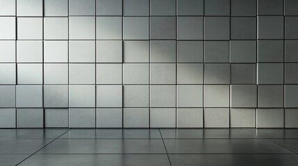 Poster - Modern Gray Square Wall for Minimalist Interiors