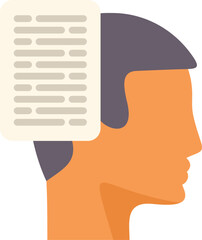 Poster - this design depicts a man deep in thought, with a document seemingly implanted in his mind, symboliz