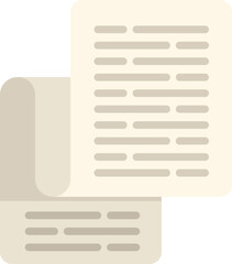 Poster - this vector illustration shows two pieces of paper with text representing documents that are overlap