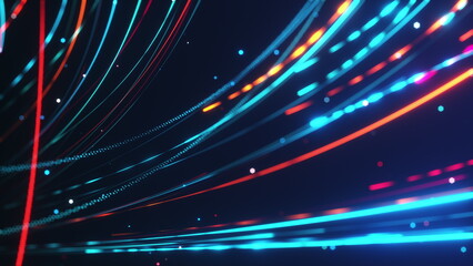 Aufkleber - Abstract Background Seamless Loop An artistic representation of a Digital Wave Distortion Effect featuring Neon Colors