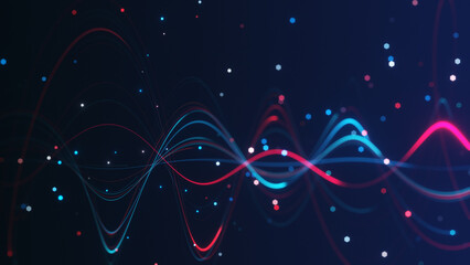 Aufkleber - Abstract Background Seamless Loop An artistic representation of a Digital Wave Distortion Effect featuring Neon Colors