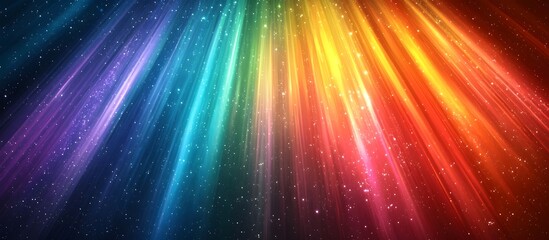 Wall Mural - An abstract display of vibrant rainbow rays of light emanating from the center, creating a dynamic and colorful atmosphere, perfect for creative projects.