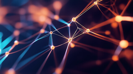 Poster - This visualization showcases a neural network, highlighting dynamic connections and data flow between nodes