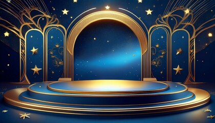 Wall Mural - stage with spotlight