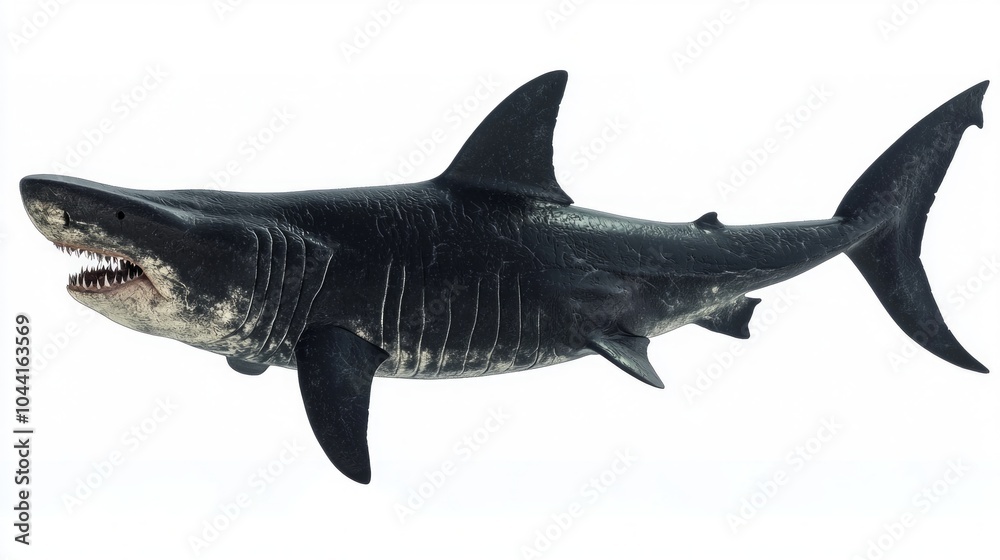 basking shark glides through tranquil waters showcasing its distinct ...
