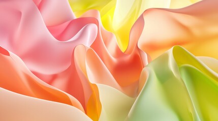 Poster - smooth elegant colorful waves forming an abstract background with a silky feel, perfect for any desi