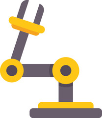 Poster - robotic arm holding an object with its claws, illustrating automated manufacturing processes