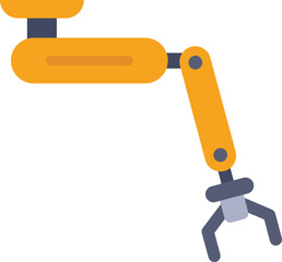 Poster - robotic arm is reaching out, its three fingers open wide, ready to grasp and manipulate objects with