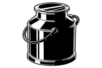 Wall Mural - Milk can vector art illustration