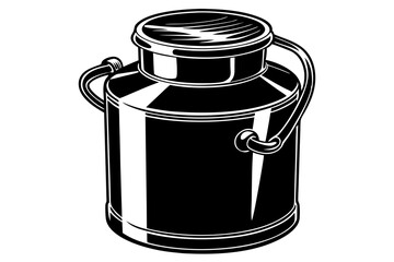 Wall Mural - Milk can vector art illustration