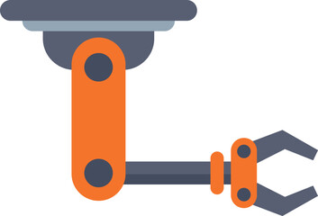 Poster - Robotic arm holding something using mechanical hand, modern industrial technologies isolated illustration