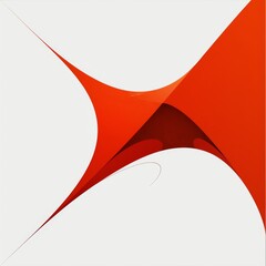 Poster - Abstract design featuring dynamic red curves on a light background, creating a sense of movement and energy.