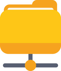Poster - this simple icon depicts a folder being shared on a computer network