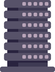 Poster - this minimalist icon represents a data center, symbolizing cloud computing and data storage