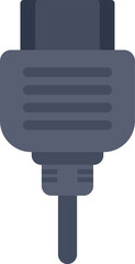 Poster - Simple flat design icon of a usb plug being plugged into a usb port