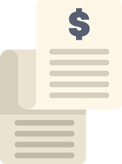 Poster - financial documents icon presenting business invoice or bill with dollar sign for payment