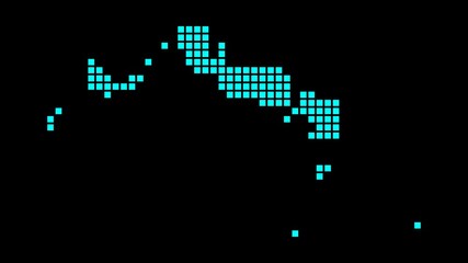 Poster - Turks and Caicos Islands digital map. Map of Turks and Caicos Islands in dotted style. Shape of the island filled with rectangles. Neat video.