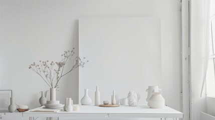 Poster - Clean White Foamcore Background for Minimalist Display