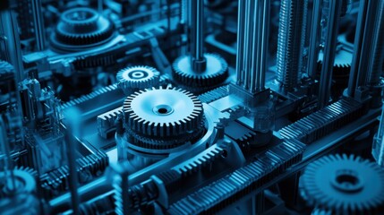 Poster - Isometric 3D View of Mechanical System