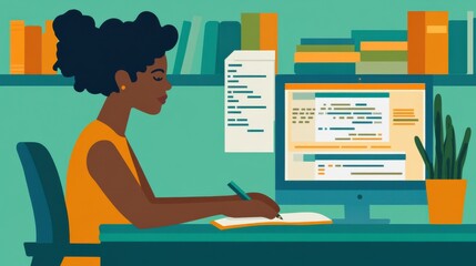 Poster - Student Engaged in Online Webinar Learning Session