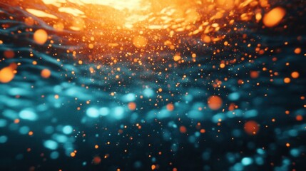 Poster - Underwater Welding Sparks with Bright Glow