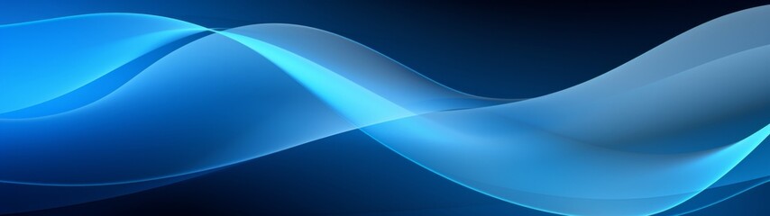 Vector Graphics of a Blue Background Featuring Waves and Lines in a Gradient Design, Showcasing a Simple Modern Technology Style with a Blue Color Scheme and Horizontal Composition.