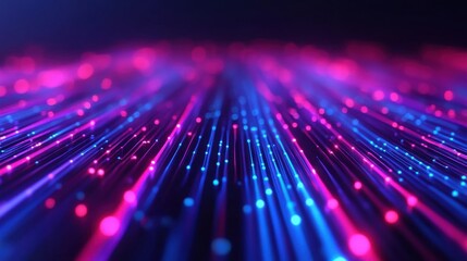 Poster - Glowing Fiber Optic Cables for Data Transmission