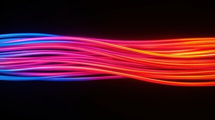 Poster - Colorful Fiber Optic Cables for Data Transmission