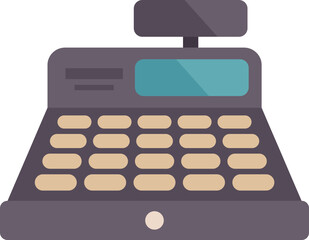 Poster - Electronic cash register with buttons and display for prices and total amount