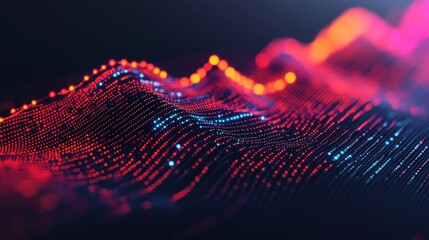 Poster - Futuristic Data Visualization with Glowing Points