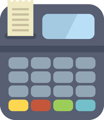 Poster - Electronic cash register with buttons and display printing a receipt for a payment transaction