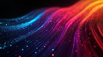 Poster - Colorful Flow of Data through Fiber Optic Cables